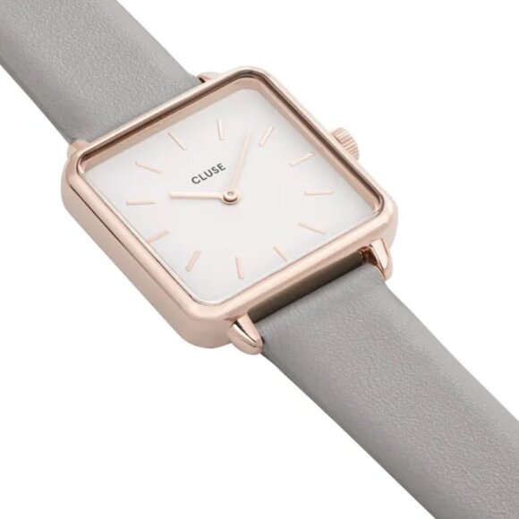 CLUSE La Garconne Rose Gold White Dial & Grey Leather Strap Watch main image 12